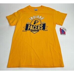 INDIANA PACERS NBA T-Shirt Men's Small Gold - NWT